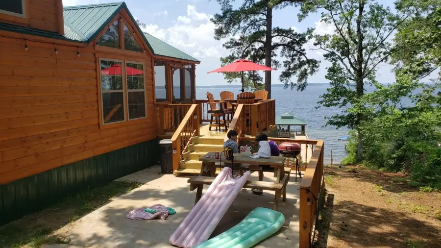 Spending time with friends at Toledo Bend